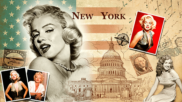Poster xxl: Collage Marilyn Monroe