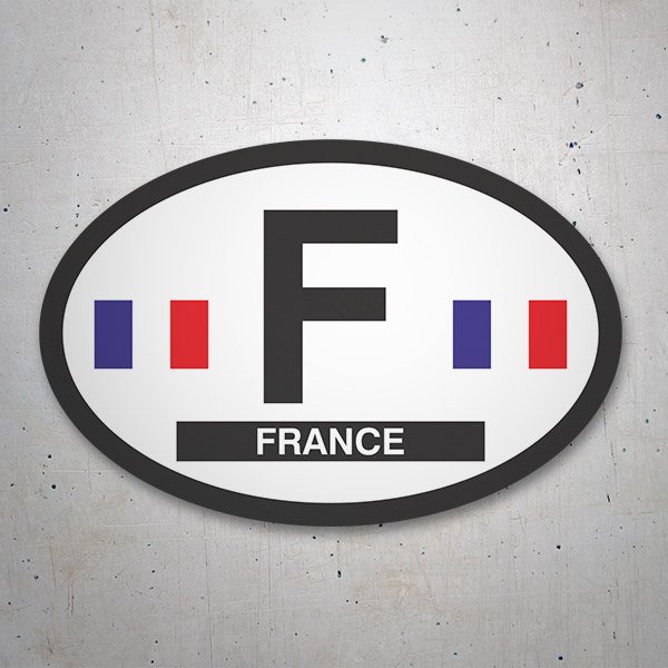 Autocollant Drapeau Carte France sticker Taille : 8 cm