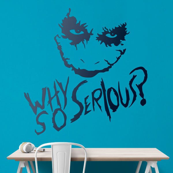 Stickers muraux: Why so serious? (Joker, Batman)