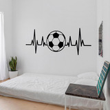 Stickers muraux: Électrocardiogramme en forme de ballon de football 2