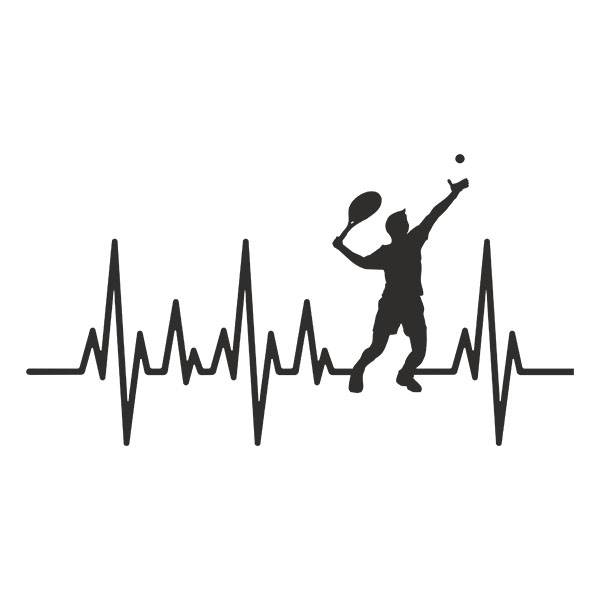 Stickers muraux: Électrocardiogramme Tennis