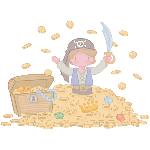 Stickers pour enfants: Trésor grand pirate