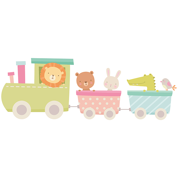 Stickers pour enfants: Train animaux
