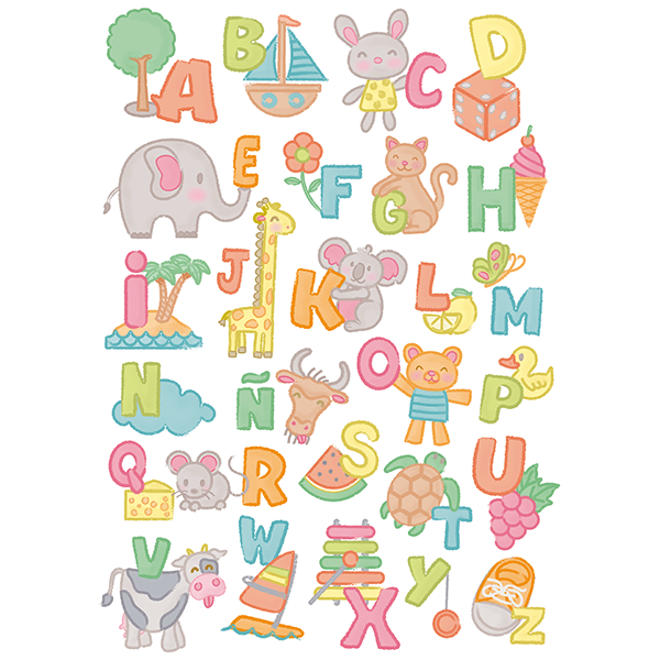 Stickers muraux: Alphabet enfant