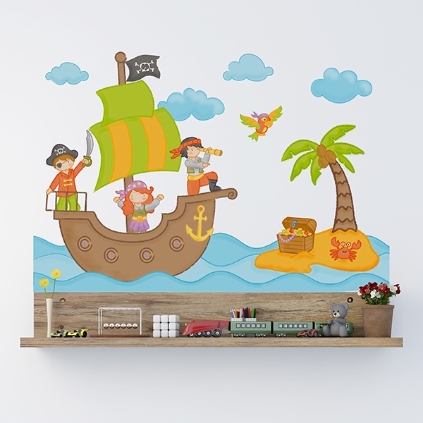 Stickers pour enfants: Le Trésor des pirates