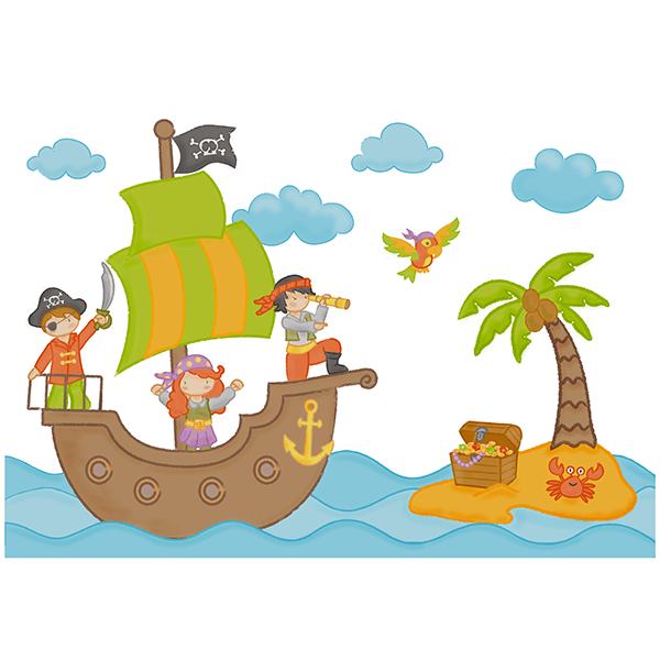 Stickers pour enfants: Le Trésor des pirates