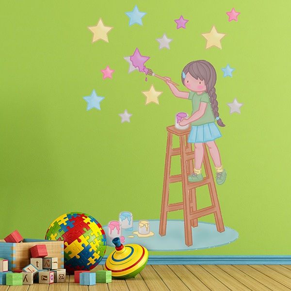 Stickers pour enfants: Peindre les étoiles