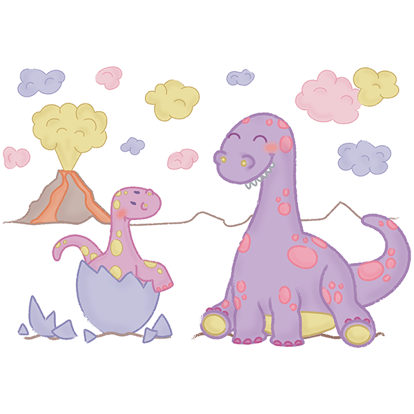 Stickers pour enfants: Dinosaure d'accouchement