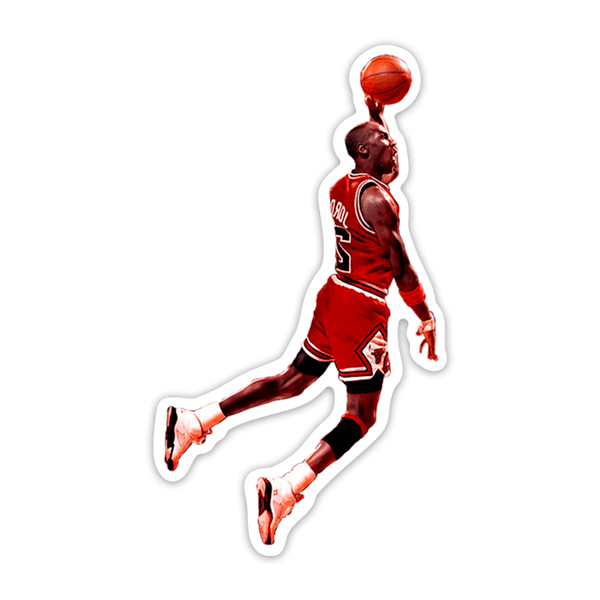 Autocollants: Michael Jordan Saut Historique