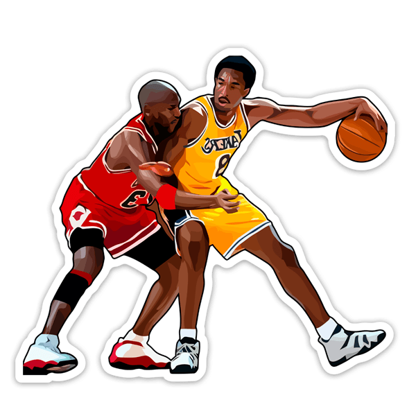 Autocollants: Michael Jordan contre Kobe Bryant