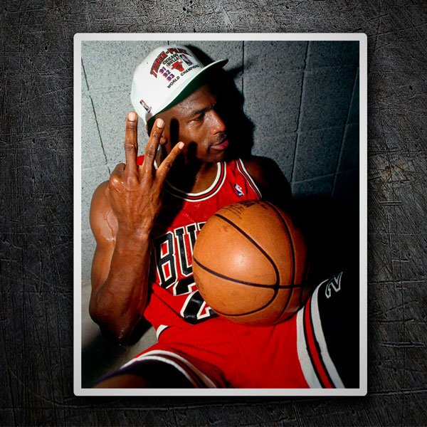 Autocollant Michael Jordan 3e Bague NBA WebStickersMuraux