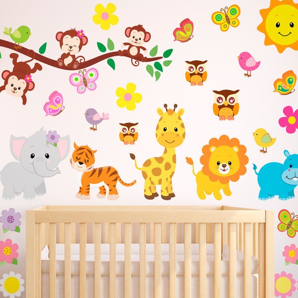 Stickers pour enfants: Kit animaux de la jungle