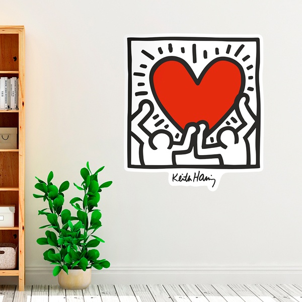 Stickers muraux: Red Heart (couleur)