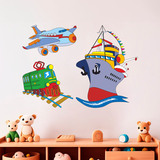 Stickers pour enfants: Transports terrestres, maritimes et aériens 4