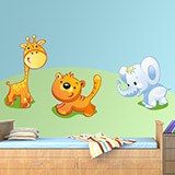 Stickers pour enfants: Kit girafe, tigre et éléphant 8