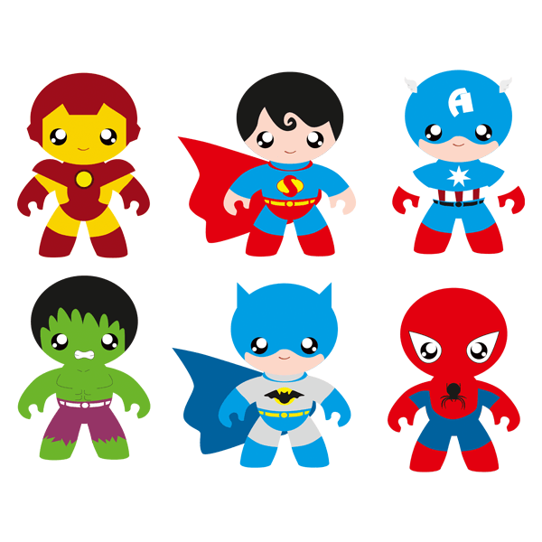 Stickers pour enfants: Heroes Kit