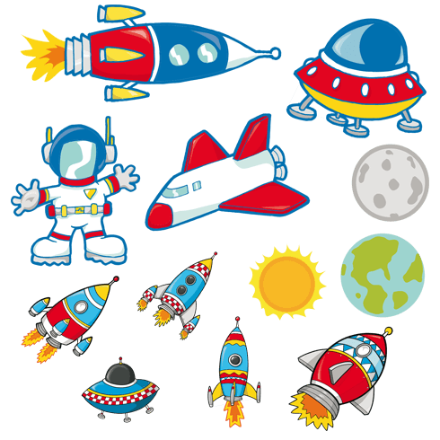 Stickers pour enfants: Kit Espace