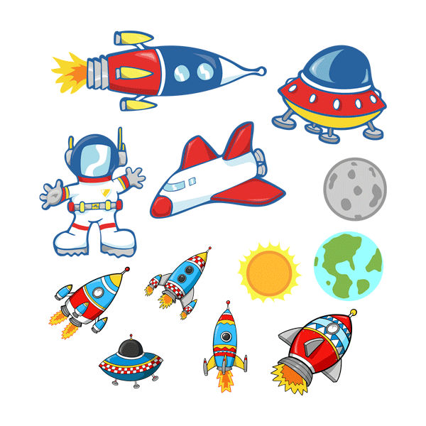 Stickers pour enfants: Kit Espace