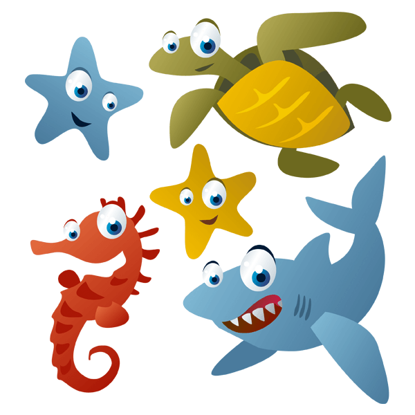 Stickers pour enfants: Kit Aquarium d'eau salée