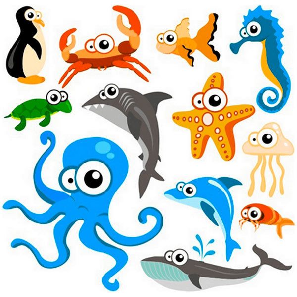 Stickers pour enfants: Kit Aquarium de poulpe
