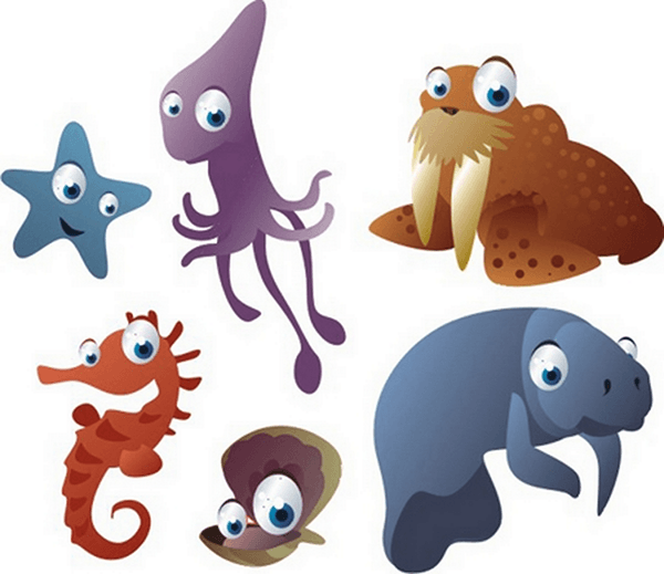 Stickers pour enfants: Kit Aquarium Marin
