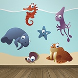 Stickers pour enfants: Kit Aquarium Marin 4