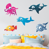 Stickers pour enfants: Kit animaux marins 3