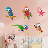 Stickers pour enfants: Kit de perroquets exotiques 3