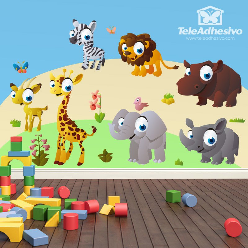 Stickers pour enfants: Kit Animaux de la jungle