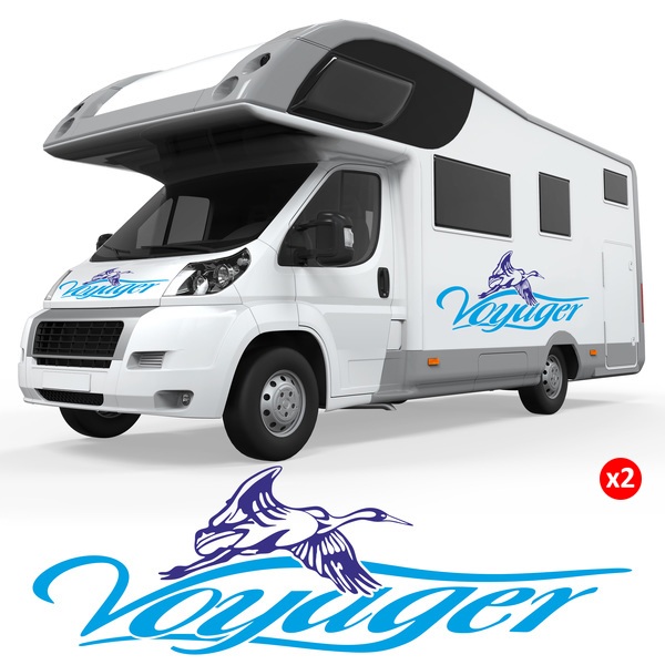Sticker et autocollant Déco Voyageur Camping Car Côté Passager