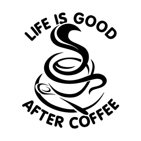 Stickers muraux: La Vie est Belle après le Café