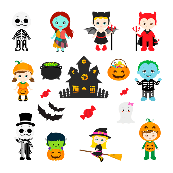 Stickers muraux: Kit Halloween