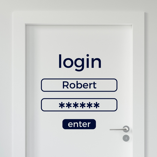 Stickers muraux: Login d'entrée personnalisée