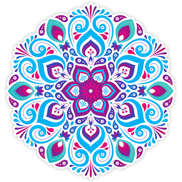 Stickers muraux: Mandala psychédélique