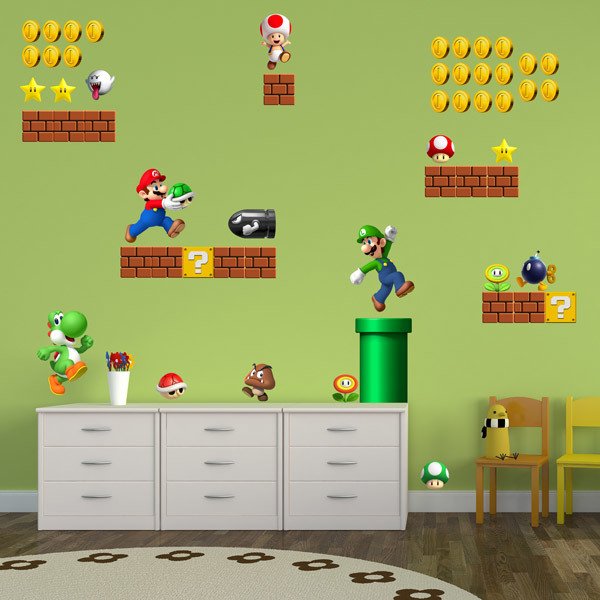 Stickers pour enfants: Kit 60X Super Mario Bros