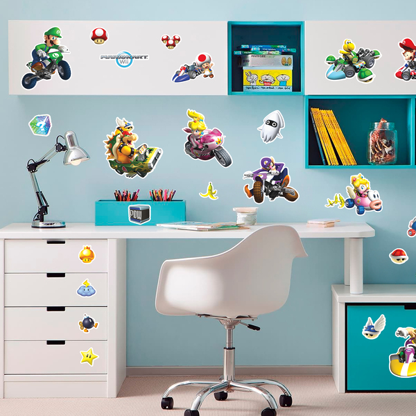 Stickers pour enfants: Set 34X Mario Kart Wii