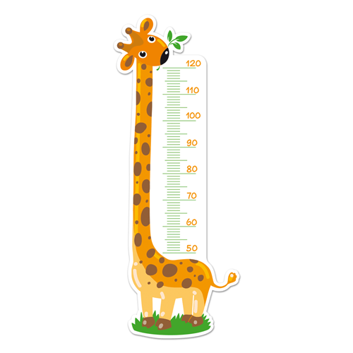 Stickers pour enfants: Toise Murale Jolie girafe