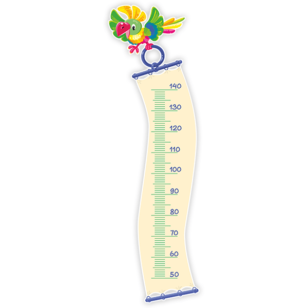 Stickers pour enfants: Hauteur Mesure Perroquet volant