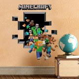 Stickers muraux: Minecraft 3D 2 8