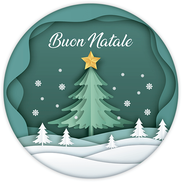 Stickers muraux: Boule de Noël, en italien