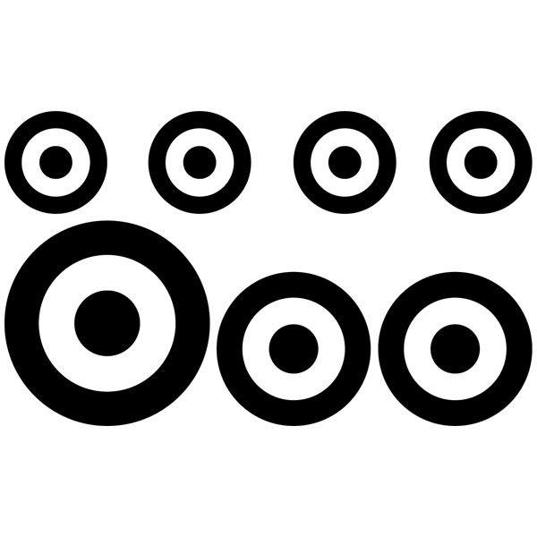 Stickers muraux: Kit 7 cercles D