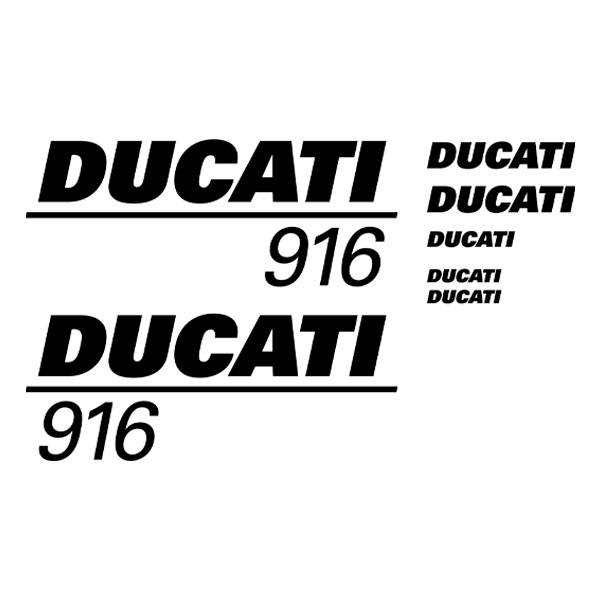 Autocollants: Kit 7X Ducati 916