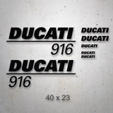 Autocollants: Kit 7X Ducati 916 2