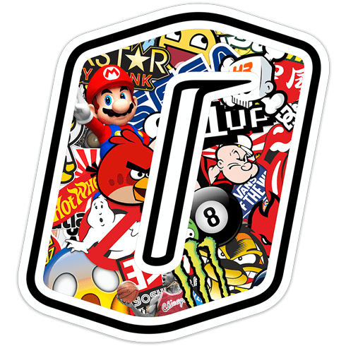 Autocollants: Numéro de course 0 Stickerbomb