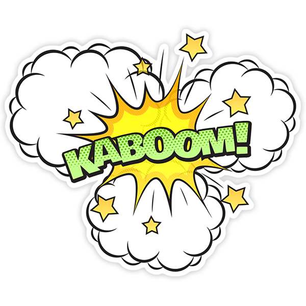 Autocollants: KABOOM! verdoyant