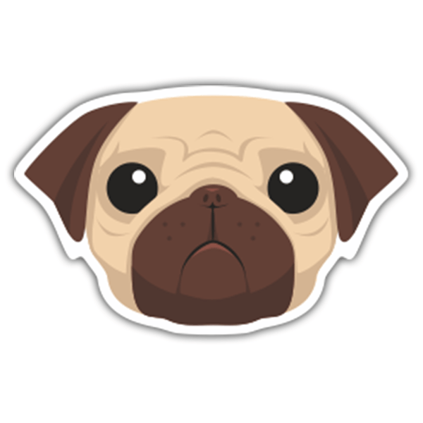 Autocollants: Pug