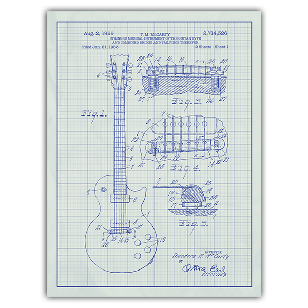Stickers muraux: Gibson Les Paul guitare électrique