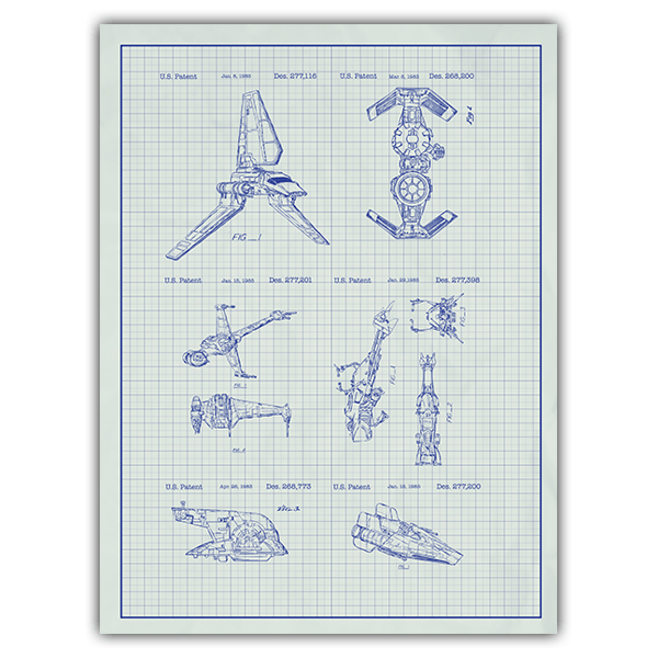 Stickers muraux: Star Wars expédie un brevet blanc
