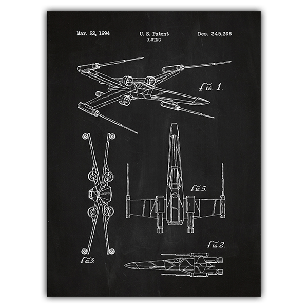 Stickers muraux: X-Wing Ardoise brevetée