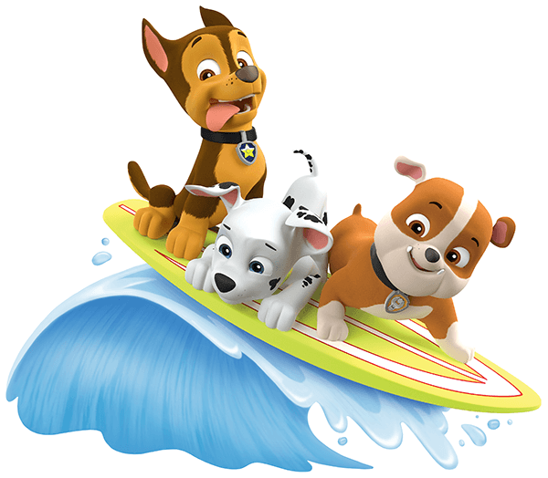 Stickers pour enfants: La Pat' Patrouille - Chase, Marshall et Rubble sur